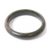Lot 169 Antique Chinese Dark Green Jade Bangle, 46 grams