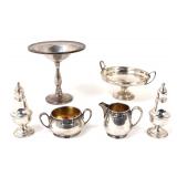 Lot 209 Six Pieces of Mixed Vintage Sterling Silver Table Wear