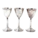 Lot 213 Trio of After Dinner Digestifs Stem Cups