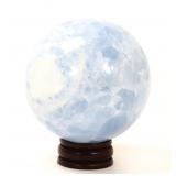 Lot 236 Beautiful Aquamarine Mineral Sphere on Stand