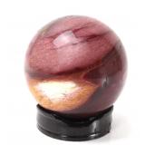 Lot 254 Wonderful All Natural Mookaite Jasper Sphere wStand