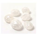 Lot 266 Group of Six Fire & Ice Quartz Stones