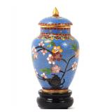 Lot 366 Chinese Cloisonne Ginger Jar with Stand