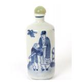 Lot 374 Large Blue and White Chinese Porcelain Snuff Bottle