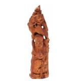 Lot 380 Chinese Wood Carving of a Deity