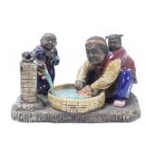 Lot 393 Chinese Porcelain Family, Grandmother & Grandchildren