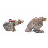 Lot 480 Nice Pair of Native American Carved Animal Fetishes