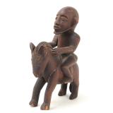 Lot 540 African Wood Carved Dogon Horse & Rider