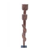 Lot 584 DR Congo Quadruple Head Incantation Stake