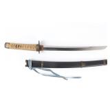 Lot 52 Excellent Japanese Wakizashi Sword  Scabbard