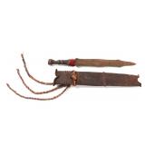 Lot 77 African Salampasu Short Sword with Scabbard