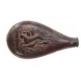 Lot 96 3 Pound Leather Black Powder Flask