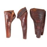 Lot 99 Group of 3 Antique Holsters, 19th C.