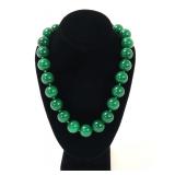 Lot 126 Lovely Chinese Jade Style Beaded Necklace
