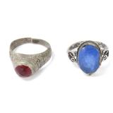 Lot 164 Two Fine Early Persian Silvered Rings
