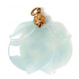Lot 166 Gorgeous Light Blue Jade Peach Pendant
