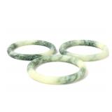 Lot 177 Group of Three Chinese Marbled Green Bangles