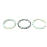 Lot 180 Trio of Lovely Chinese Stone Carved Bangle Bracelets