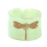 Lot 201 Gorgeous Unique Green Clay Bracelet, Dragonfly