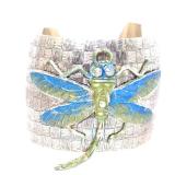 Lot 215 Wonderful Hand Crafted Dragonfly Cuff Bracelet