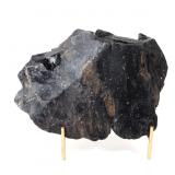 Lot 250 Large Raw Unpolished Obsidian Specimen wStand