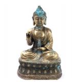 Lot 277 Large Brass Buddha in Vitarka Mudra Pose