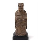Lot 308 Chinese Wood Carved Statue of a Monk
