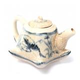 Lot 328 Chinese Porcelain Crackle Glazed Teapot