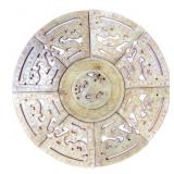 Lot 339 Chinese White Hardstone Reticulated Plaque