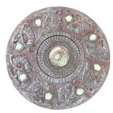 Lot 344 Chinese Reticulated Hardstone Koi Plaque