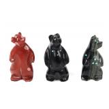 Lot 366 Three Zuni Fetish Carved Bears