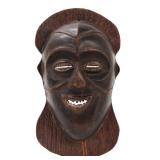 Lot 395 African Wood Carved Luba Mask
