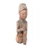 Lot 406 Large Heavy Yoruba Wood Carved Soldier