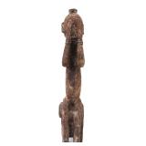 Lot 414 Nice Wood Carved Figure, Seated  Shamed