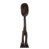 Lot 430 African Wood Carved Spoon on Stand, Dan