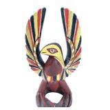 Lot 441 Brightly Painted Wood Carved Eagle Headdress Finial