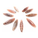 Lot 89 Collection of Ten Dzi Beads