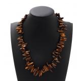 Lot 98 Lovely Natural Tigers Eye Chip Seed Beaded Necklace