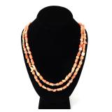 Lot 103 Gorgeous Natural Coral  Sterling Silver Necklace