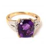 Lot 106 Gorgeous Amethyst Ring with Sterling Silver Band
