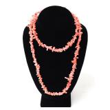 Lot 118 Gorgeous Angel Coral Long Necklace