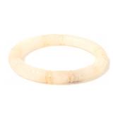 Lot 128 Chinese White Jade Style Bangle
