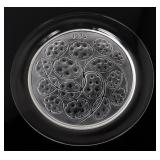 Lot 153 Beautiful Original Signed Lalique Crystal Plate, 1974