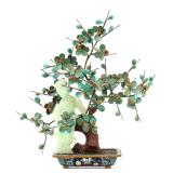 Lot 154 Beautiful Chinese Cloisonne and Persian Turquoise Tree