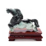 Lot 155 Lovely Chinese Jade Style Horse on Stand