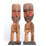 Lot 167 Pair of Chancay Wood Standing Figures