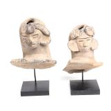 Lot 169 Zapotec Pottery Figural Urn Heads