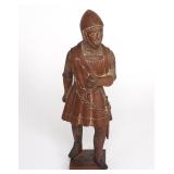 Lot 207 Carved Wood Crusader Knight, 18th  19th C