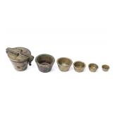Lot 210 Apothecary Weight Set of Bronze Measures, 18th c.