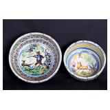 Lot 215 Two Spanish Talavera Bowls, 19th C.